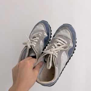 Spalwart - Swedish type A trail cobalt blue grey suede sneakers shoes US 6 36